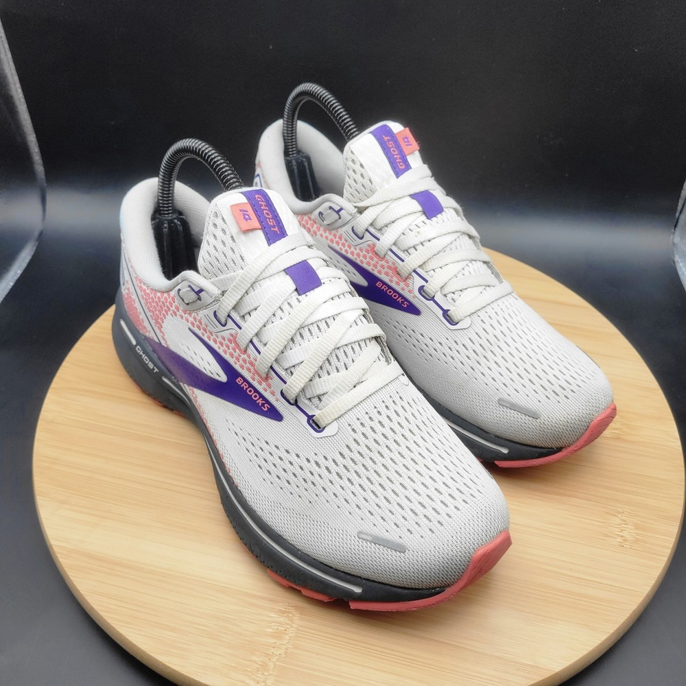 Brooks Ghost 14 Womens Running Shoes Oyster Yucca Pink 1203561B192 Size 7